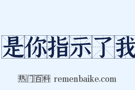 是你指示了我是什么意思的图片